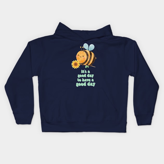 BEE ON A SUNFLOWER Kids Hoodie by Mindy Store